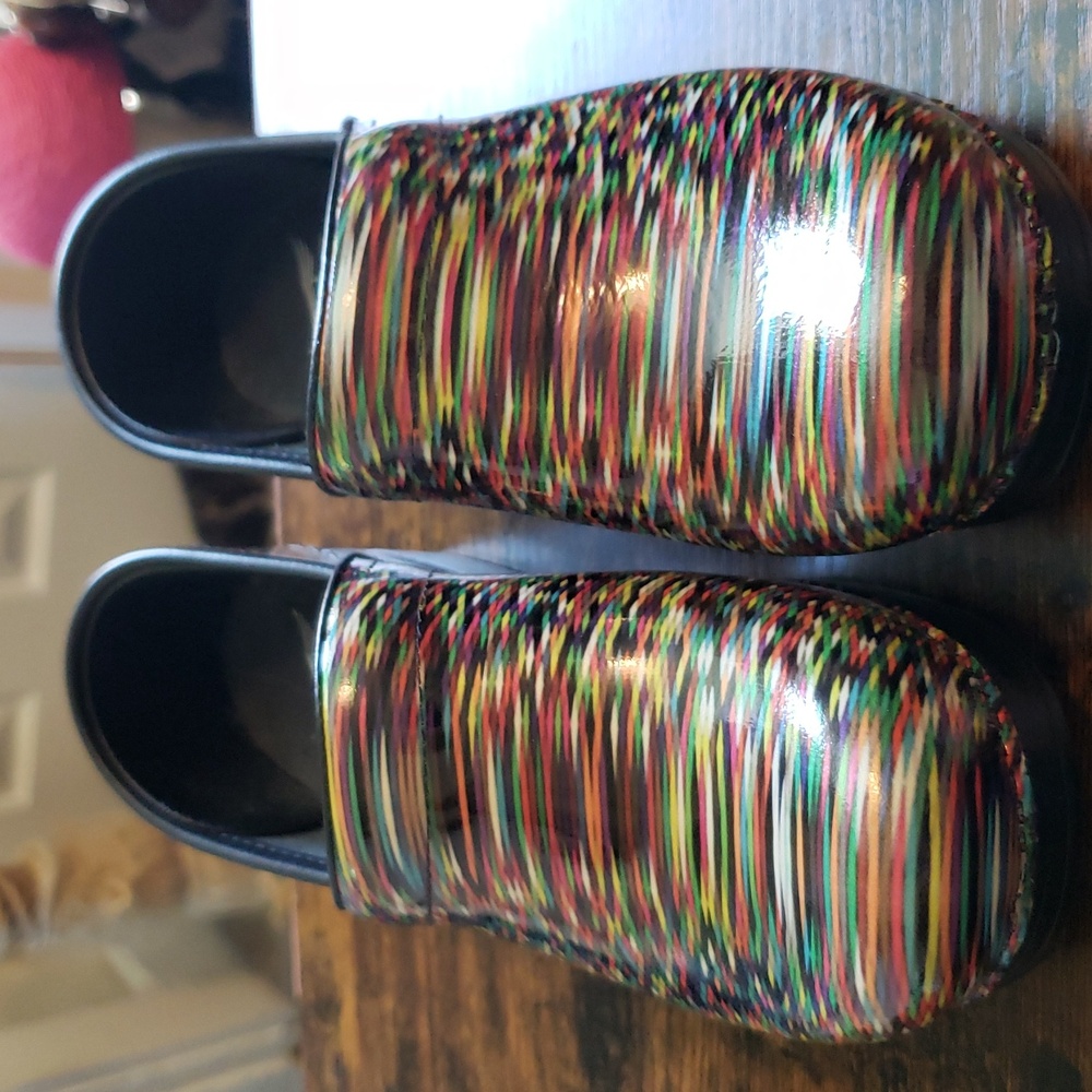 Dansko Womens Professional Pixel Patent Clog Sz 37 7 - Picture 8 of 11